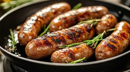 Grilled Sausages in a Pan