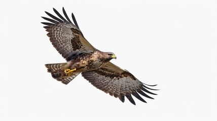 Buzzard in flight isolated, transparent background PNG