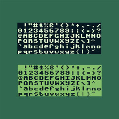 Alphabet pixel art style icon, fonts, interface, 8-bit sprite, game assets, retro 80s console gaming app, video game, old school computer graphic design. Isolated vector illustration. 