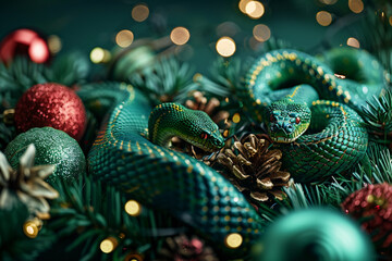 Beautiful greeting card with holiday composition for happy and joy celebrate New Year