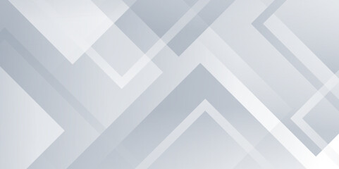 Fototapeta premium Abstract minimal geometric white and gray triangle background design. Abstract gradient color background poster with dynamic shape technology ,business, brochure ,website flyer, vector illustration. 