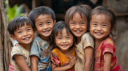 Group of children, Generative AI