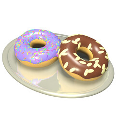 3D Food and Cake Illustrations