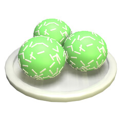 3D Food and Cake Illustrations