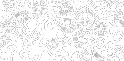 Naklejka premium Ocean topographic line map with curvy wave isolines vector illustration. Abstract topographic contours map background, Vector contour topographic map. Cartography texture abstract banner use. 