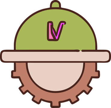 logotipo con las letras anv para colocar en gorra, icon colored outline