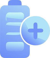 battery, icon colored shapes gradient