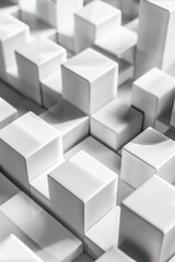 Fototapeta premium A close-up shot of multiple white cubes stacked together