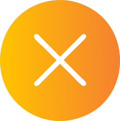 Obraz premium cross icon, close, icon colored shapes gradient