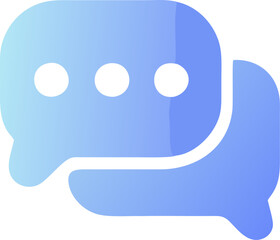 chat, icon colored shapes gradient