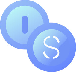 Obraz premium coins, icon colored shapes gradient