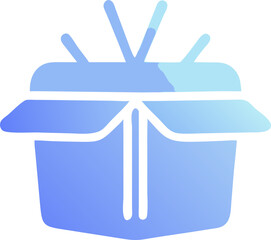 chinese noodles box, icon colored shapes gradient