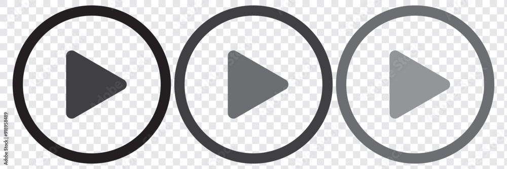 Poster play button icon circle | start buttons illustration | video audio player navigate symbol . play ico