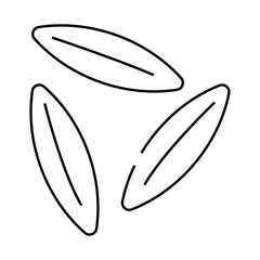 rice grain healthy line icon vector. rice grain healthy sign. isolated contour symbol black illustration