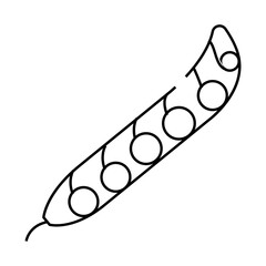pea plant healthy line icon vector. pea plant healthy sign. isolated contour symbol black illustration
