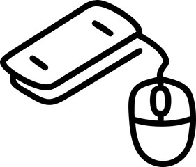 mouse pad, icon outline