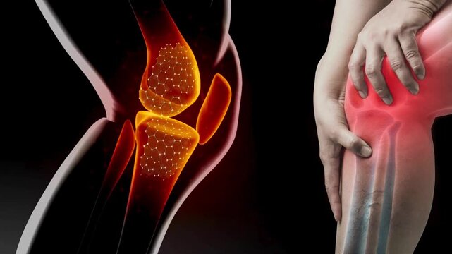 knee pain, joint pains people medical, mono tone highlight at knee 