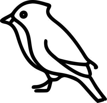 recommend clip art: cedar waxwing, icon outline