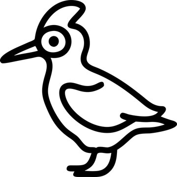 recommend clip art: chinese crested tern, icon outline