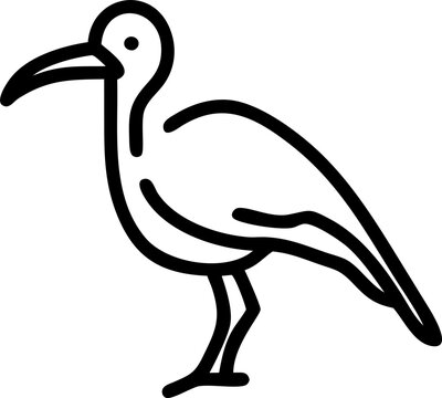 recommend clip art: bald ibis, icon outline