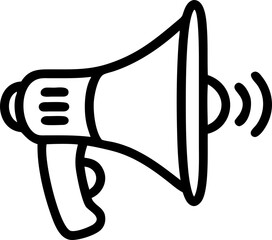 loudspeaker, icon outline