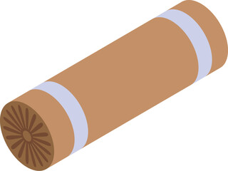 Sealed cardboard tube with metal lid for packing and transportation