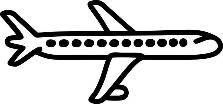 recommend clip art: airplane icon plane flight pictogram transport, symbol travel stock illustration, icon outline