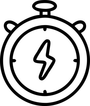 recommend clip art: use an icon representing speed, such as a lightning bolt or a stopwatch with 2s, icon outline