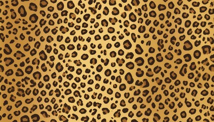 動物の皮膚模様を特徴とするシームレスなフラットデザインのパターン／ヒョウ