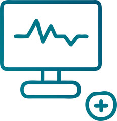 refining new sections of medical data, icon outline gradient