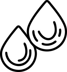 water drop icon, icon outline