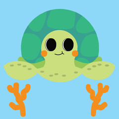 Cute turtle clip art, Turtle illustrations