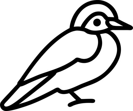 recommend clip art: belted kingfisher, icon outline