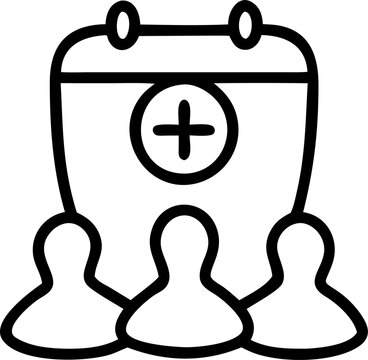 black calendar plus sign people clip art preview