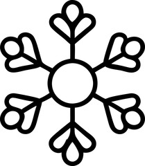 Fototapeta premium snowflake, icon outline