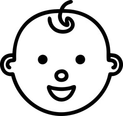 baby face, icon outline