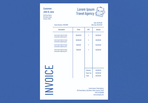 Minimal Invoice Template CMYK