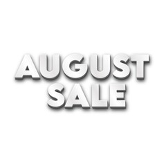 3d august sale text poster