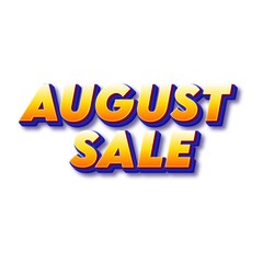 3d august sale text poster