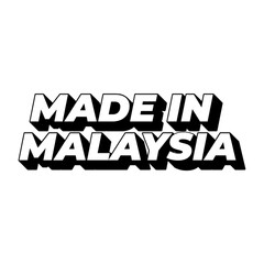3D Made in malaysia text poster