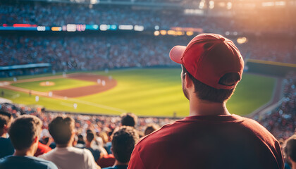 A match in a large stadium, everyone cheered happily
