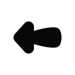 arrow right glyph icon with white background vector stock illustration