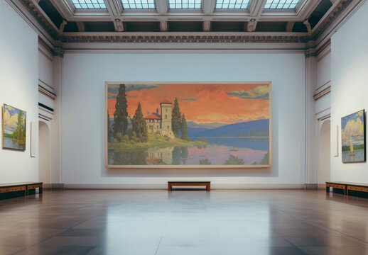 Museum Artwork Frame Mockup With Generative AI