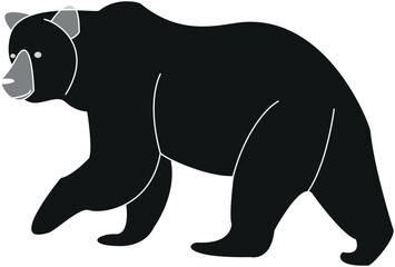 Black bear vector