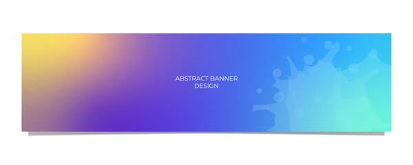 BANNER 11, ABSTRACT GRADIENT AND WAVE OF WIREFRAME DESIGN