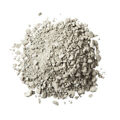 Isolated Pile of Fine Kaolin Clay Powder Without Background.