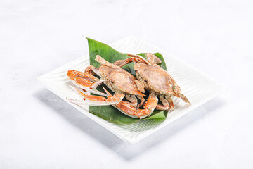 Yummy boiled crab in the plate