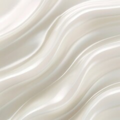 Obraz premium Flowing Ivory White Silk Fabric Texture Background with Copyspace in Minimalism Style