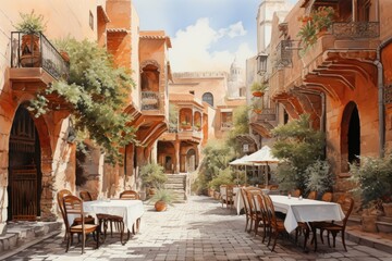 Cultural immersion in the vibrant streets of Marrakech, Morocco.