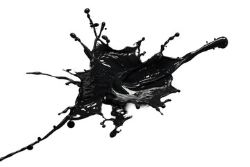 Dark water splash isolated on a transparent background for web, banner, wallpaper